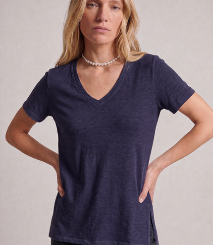 Cotton V-Neck Slit Side