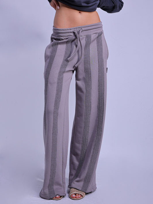 Wide Leg Raw Striped