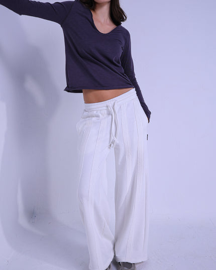 Wide Leg Raw Striped