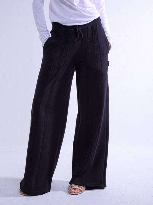 Wide Leg Raw Striped