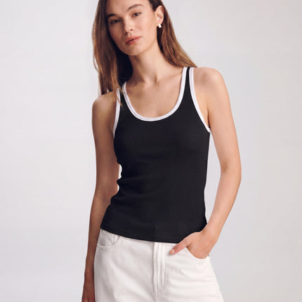 Ribbed Scoop Tank Top