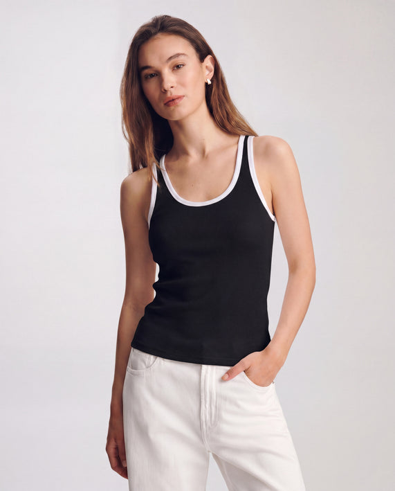 Ribbed Scoop Tank Top