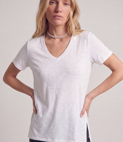 Cotton V-Neck Slit Side