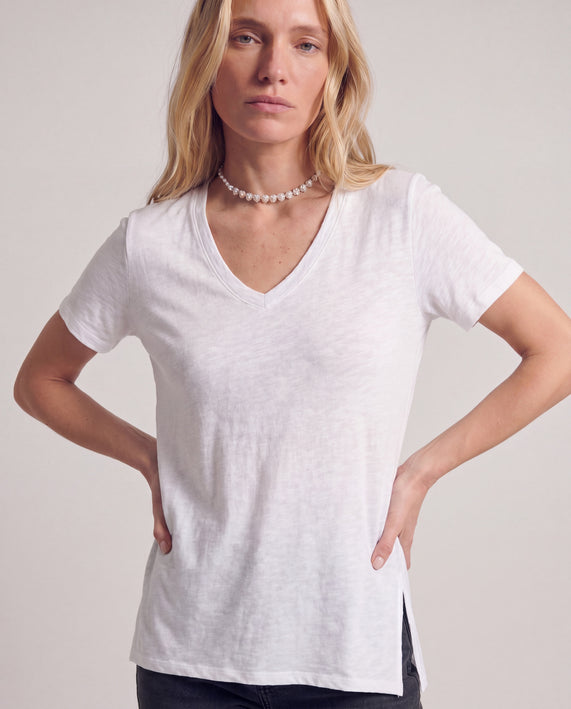 Cotton V-Neck Slit Side