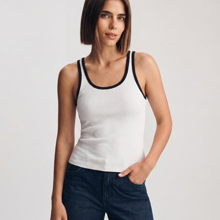 Ribbed Scoop Tank Top