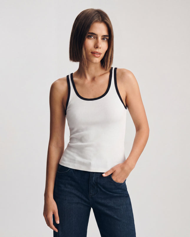 Ribbed Scoop Tank Top