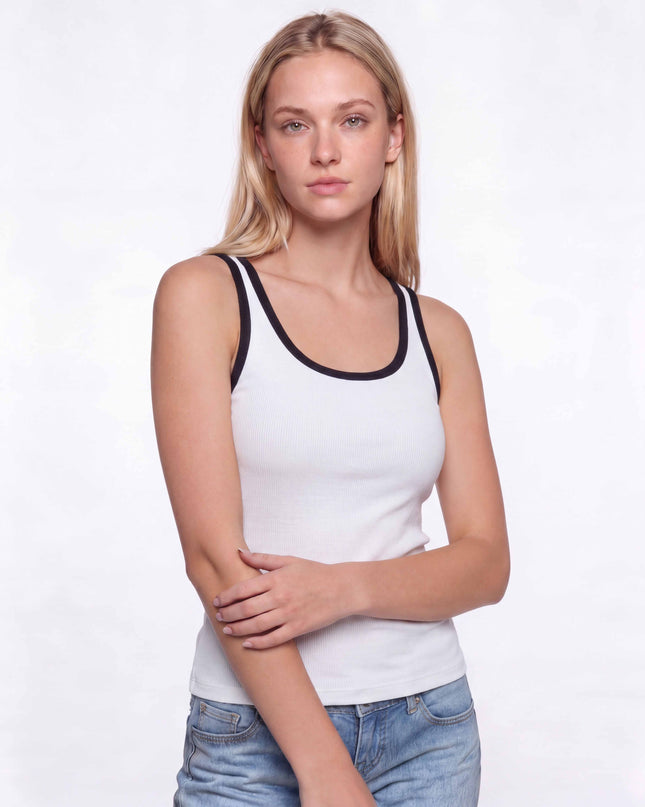 Ribbed Scoop Tank Top